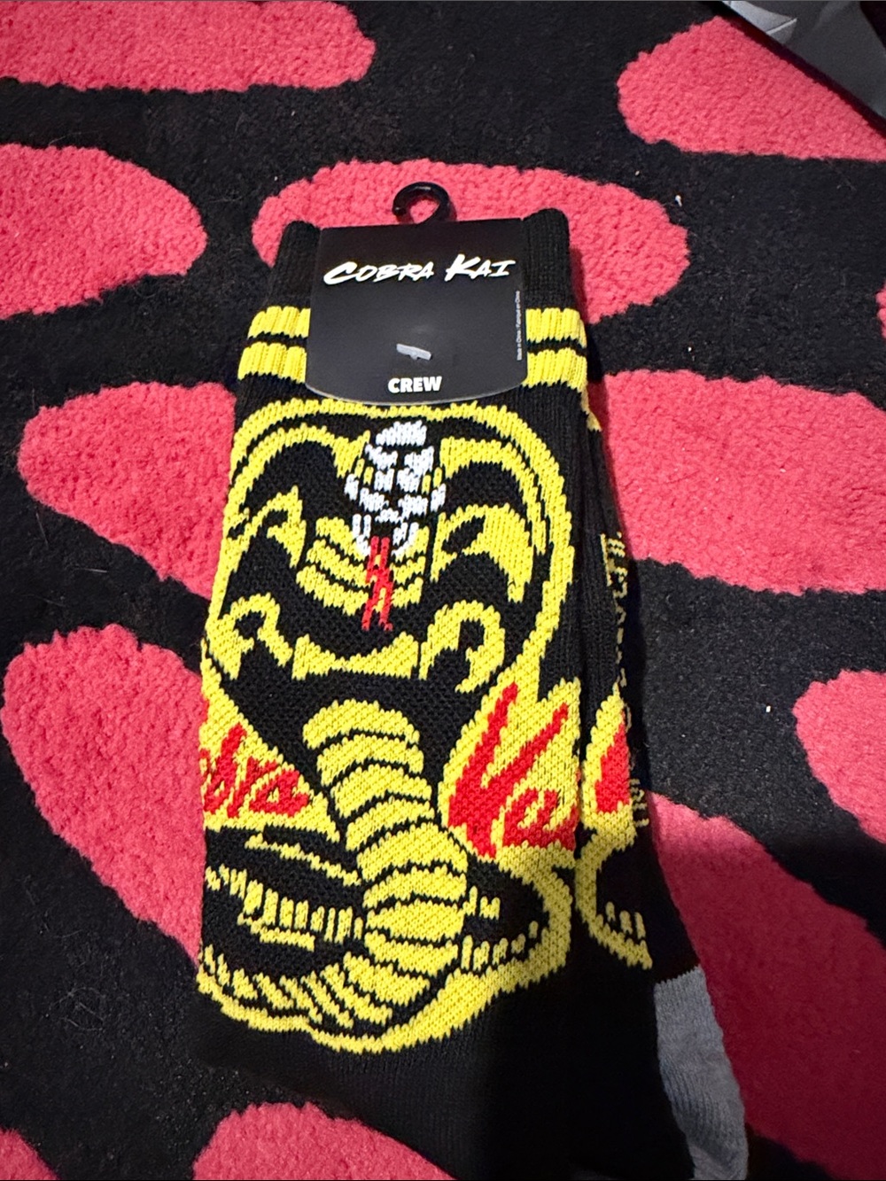Cobra Kai Black & Yellow Crew Socks